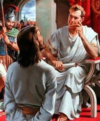 Resultado de imagem para JESUS E PILATOS