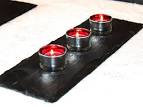 Slate candle holder