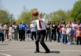 Image result for picture of obama playing basketball