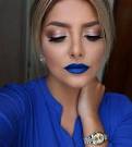 Image result for women wearing blue lipstick