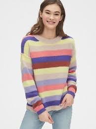 Gap Relaxed Wool-Blend Stripe Crewneck Sweater, MULTI SIZE S TALL #514430 T1001 | eBay