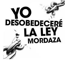 Resultado de imagen de no a la ley mordaza