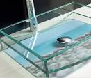 Lavabos cristal sobre encimera