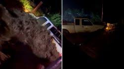 Las inundaciones en Hawai arrastran el camión de los paramédicos