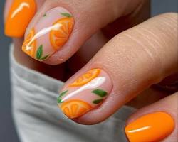 Hình ảnh về Orange Fruit nail design