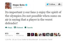 Hope Solo: More bad news for NBC as soccer stars attacks ... via Relatably.com