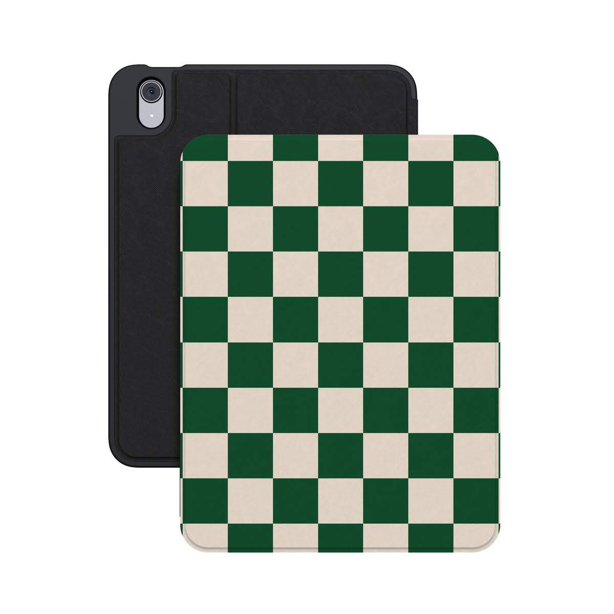Casely iPad 10.9" (10th Gen / A16) Fit Check | Green Checkerboard iPad Case