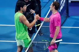 Alcaraz celebrating his victory