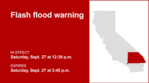 Flash flood warning issued for San Bernardino County until Saturday afternoon