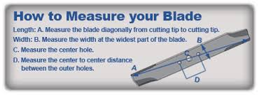 You measure your lawn mower blades length and width at its widest point