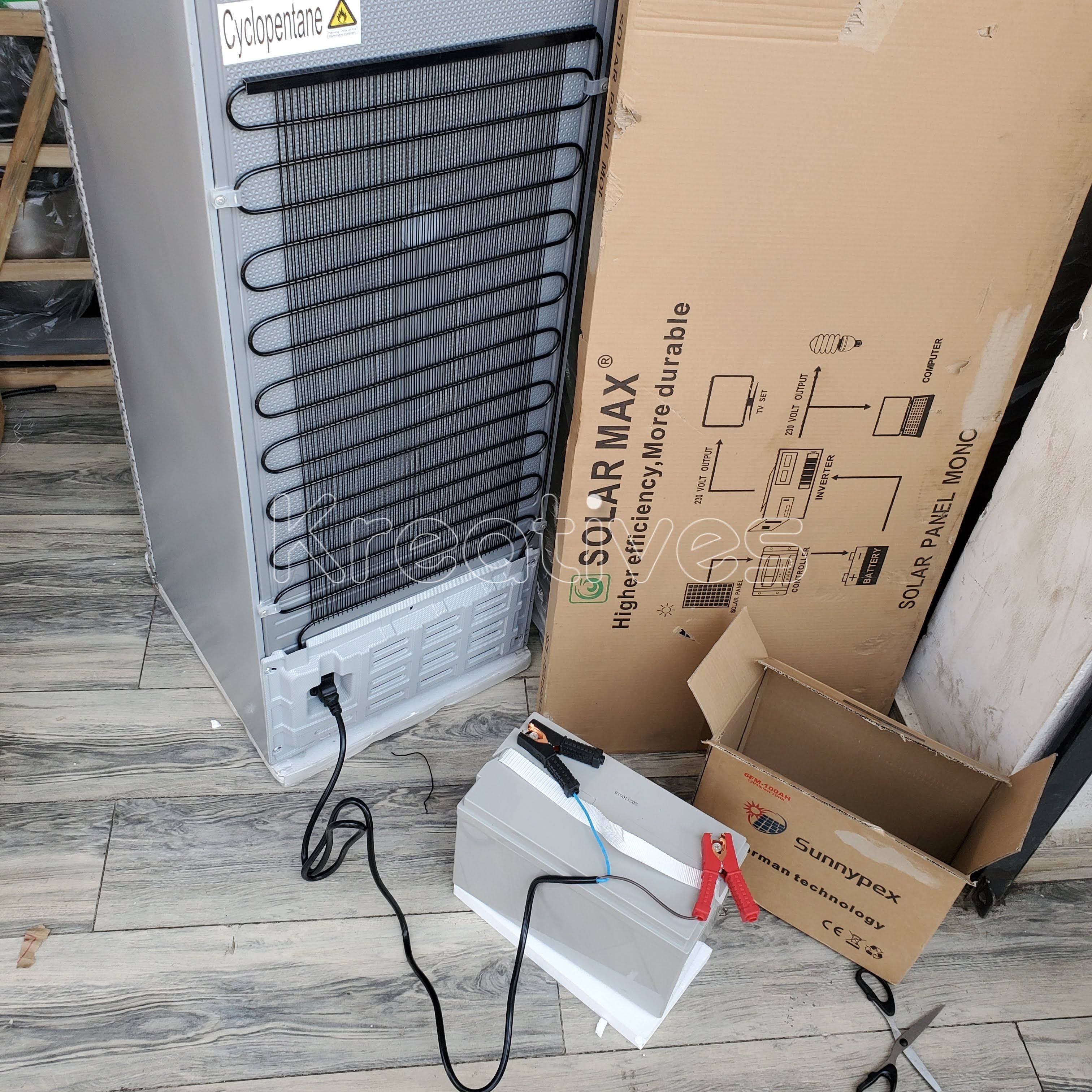 New Solar DC Powered Fridge 128Ltrs 2 doors