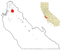 Image of map of California with Salinas highlighted
