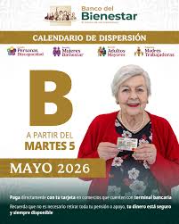 Reciben su pensión hoy martes 5 de mayo