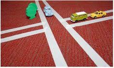 Image result for masking tape matchbox car roads