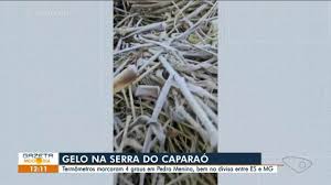 Termômetros marcam 4 graus e gelo aparece no Caparaó capixaba