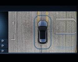 MercedesBenz MBUX Active Parking Assist screen display and camera 360 view, buatan AI