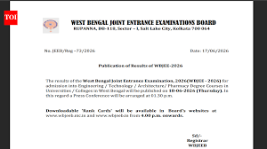 WBJEE 2026 रिजल्ट लाइव: आधिकारिक लिंक सक्रिय, काउंसलिंग प्रक्रिया शुरू