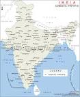 Domestic airport in india map