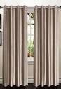 M: SET OFTAUPE SHEER VOILE CURTAINS