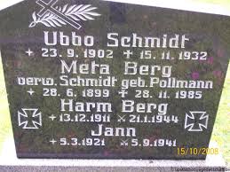 Grab von Meta Berg (geb. Pollmann) (verw. Schmidt) (28.06.1899 ...