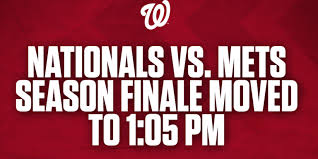 Mets vs Nationals game schedule changed because of expected inclement weather