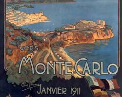 Image of poster for the first Rallye MonteCarlo in 1911