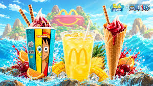 McDonald’s Brasil traz novas sobremesas e bebida em campanha do Bob Esponja x One Piece
