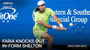Faria upsets Shelton in Cincinnati, earns first Top-10 win