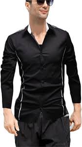 Amazon.com: Andongnywell Men's Hipster Patchwork Design Business Slim Fit Dress Long Sleeve Button Up Dress Shirts (Black,Large,Large) : Clothing, Shoes & Jewelry