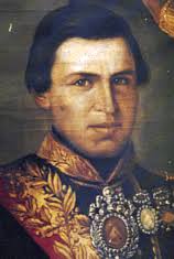 General Jorge Córdova (1822, La Paz - 1861, La Paz) ist aufgrund von Direktwahl verfassungsgemäß Präsident. Abb.: Jorge Córdova - boliv02kcccc47