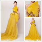 Yellow evening dresses