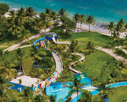 Coconut Bay Beach Resort lazy river, AI generated