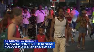 Philadelphia July 4th concert to resume after weather delay; fireworks to follow