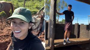 Ana Castela zoa look de Zé Felipe na fazenda do pai, Leonardo: 'Olha como a bonita vem para a roça'