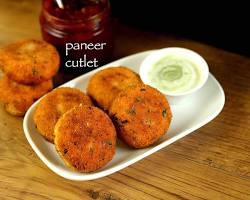 Paneer cutlets recipe (Paneer Tikki Snacks)