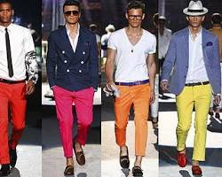 Men's color blocking fashion