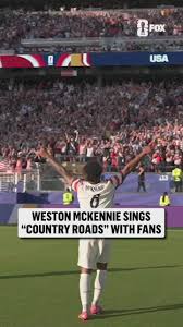 Weston McKennie takes it all in as "Take Me Home, Country Roads" rings out in San Francisco Bay Area Stadium