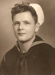 Reeder in his Navy uniform, in 1944. He served during WWII. - bill-reeder-in-service-approx-1944-pasadena-ca-officer-candidate-v-12-navy-cal-tech