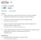 Elite group definition