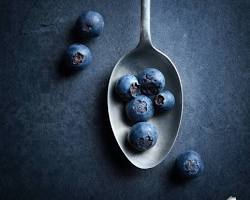 Image of blueberries on a spoon