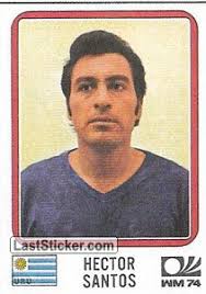 Hector Santos (Uruguay). Sticker 218. Panini FIFA World Cup Munich 1974 - 218