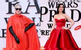 Meryl Streep And Anne Hathaway Twin In Red At The Devil Wears Prada 2 Premiere In New York