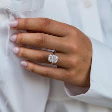 2.5CTW Elongated Cushion Cut Moissanite Engagement Ring 14K White Gold Plated | eBay