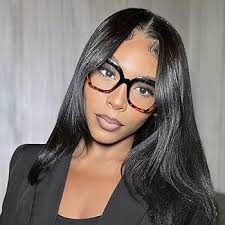 Zeelool Trendy Rectangle Eyeglasses with Non-prescription Clear Lens for Women TR90 Eyewear Malcolm VFT0269-13 Black-Tortoise