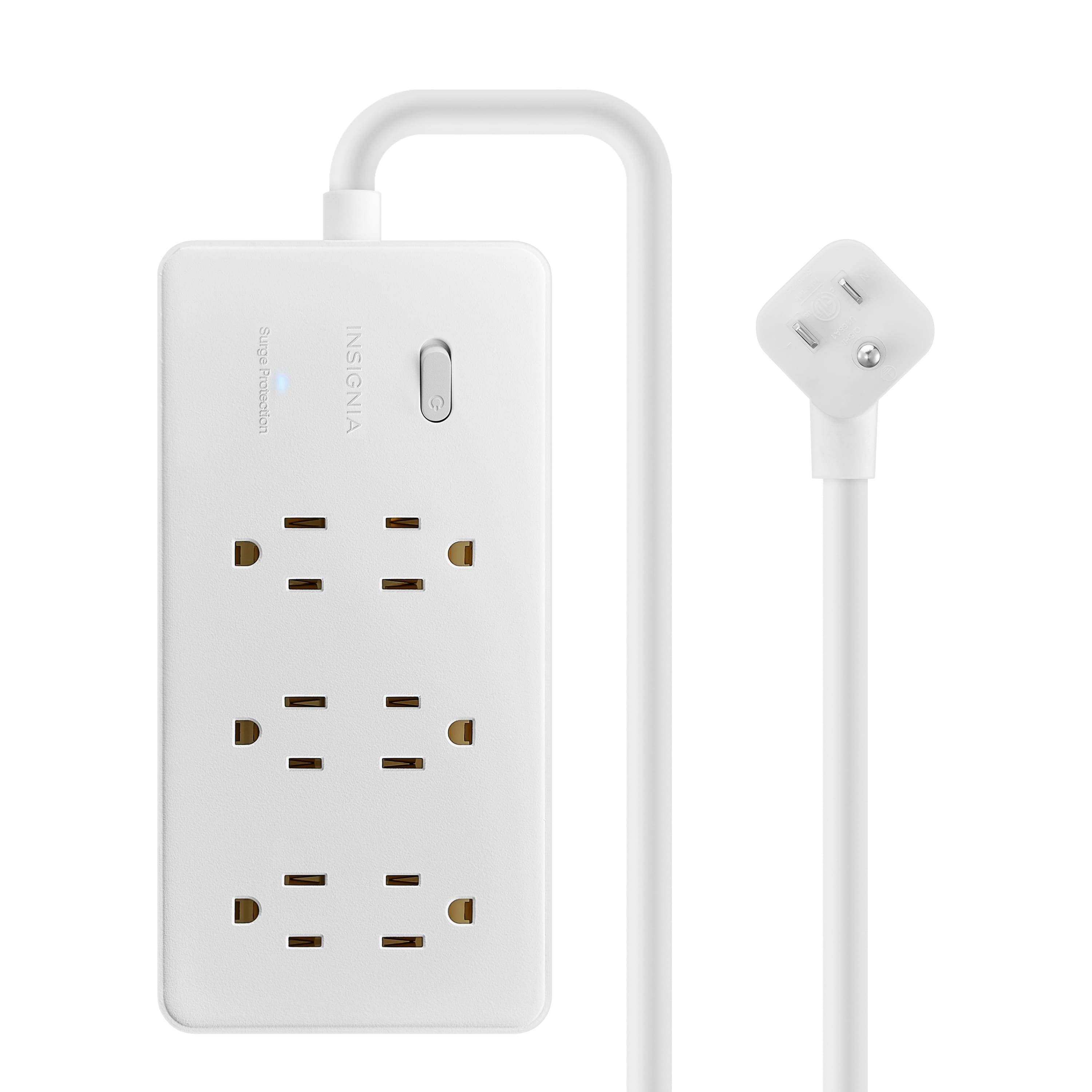 Insignia 6-Outlet 980 Joules Surge Protector Strip with 3 ft. Power Cord