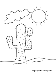Résultat de recherche d'images pour "cactus coloring pages"