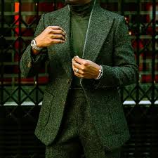 Winter Lastest Coat Pant Designs Brown Groom Formal Mens Suits Wedding Blazer Wool Blend Custom Made 2 Piece Set Man Jacket 2021 Men's & Bla