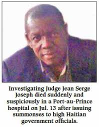 Judge Jean Serge Joseph did not merely refer the case to criminal court. On Jul. 2, 2013, he issued a surprisingly bold order summoning as witnesses Prime ... - en2