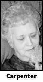 RITA CARPENTER, 79, died Friday, Jan. 20, 2006, at Parkview Hospital. - 0000447428_01_01232006_1