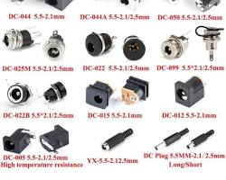 Imagen de Different types of DC Female Barrel Jacks